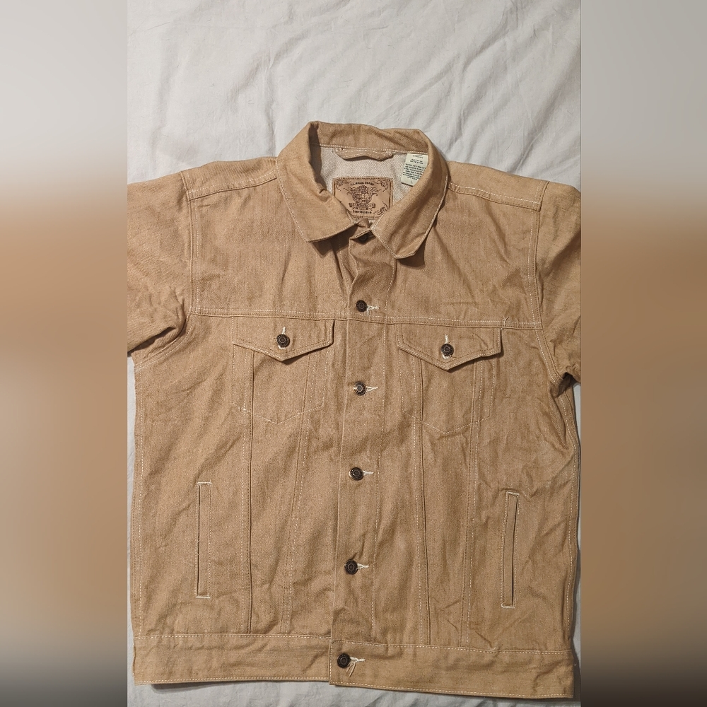 Men's tan jean like jacket